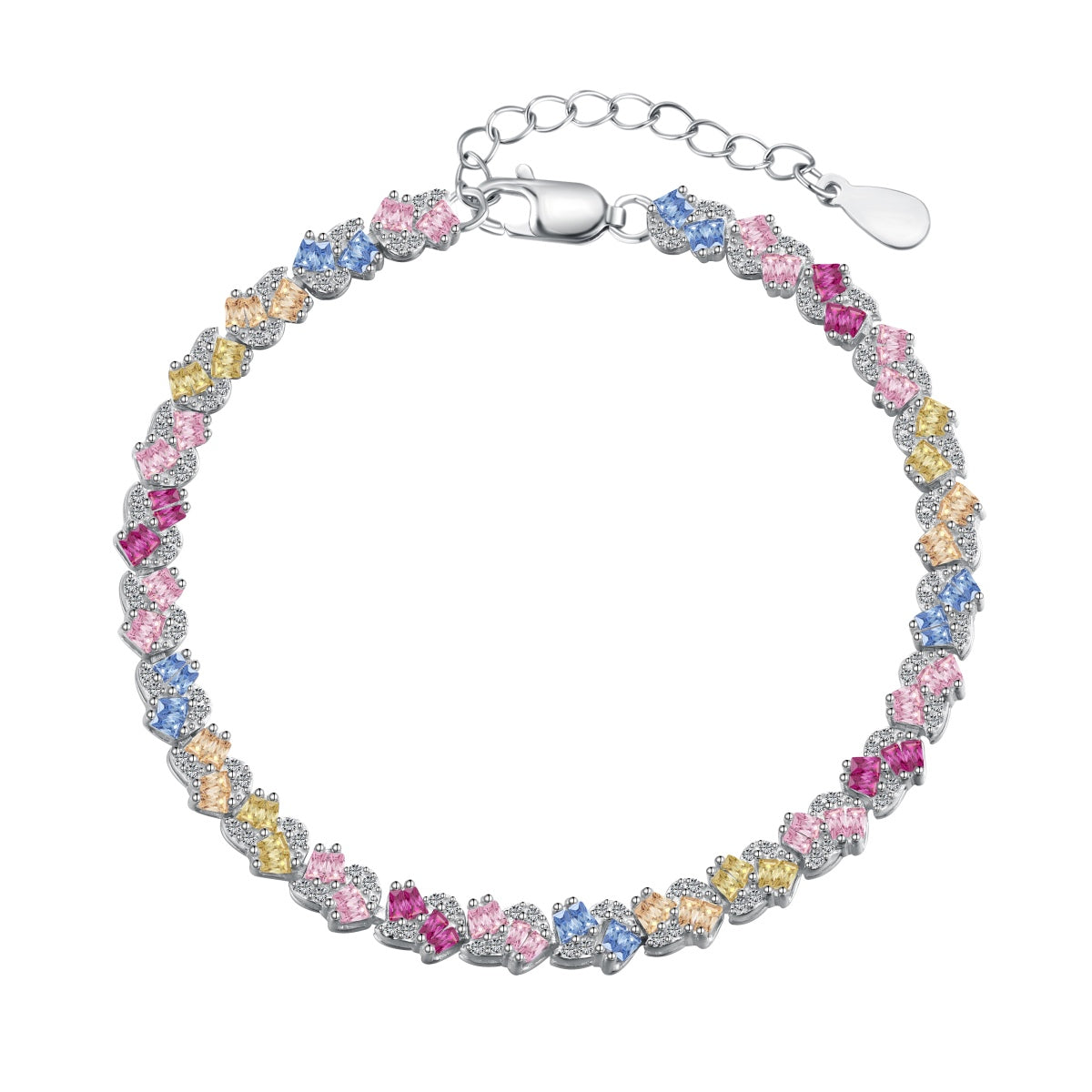 [XXX]Ornate Colorful Flower Shape Party Bracelet