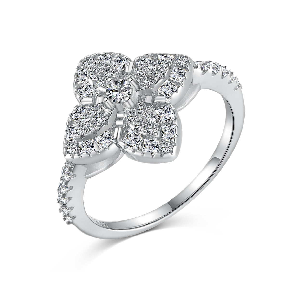 [XXX]Luxurious Colorful Flower Shape Banquet Ring