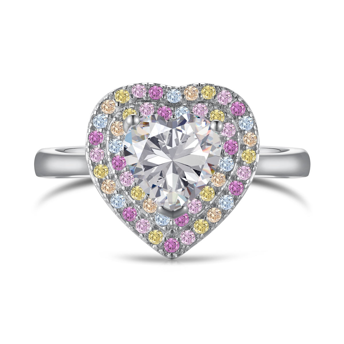 [XXX]Delicate Ebullient Heart Shape Wedding Ring