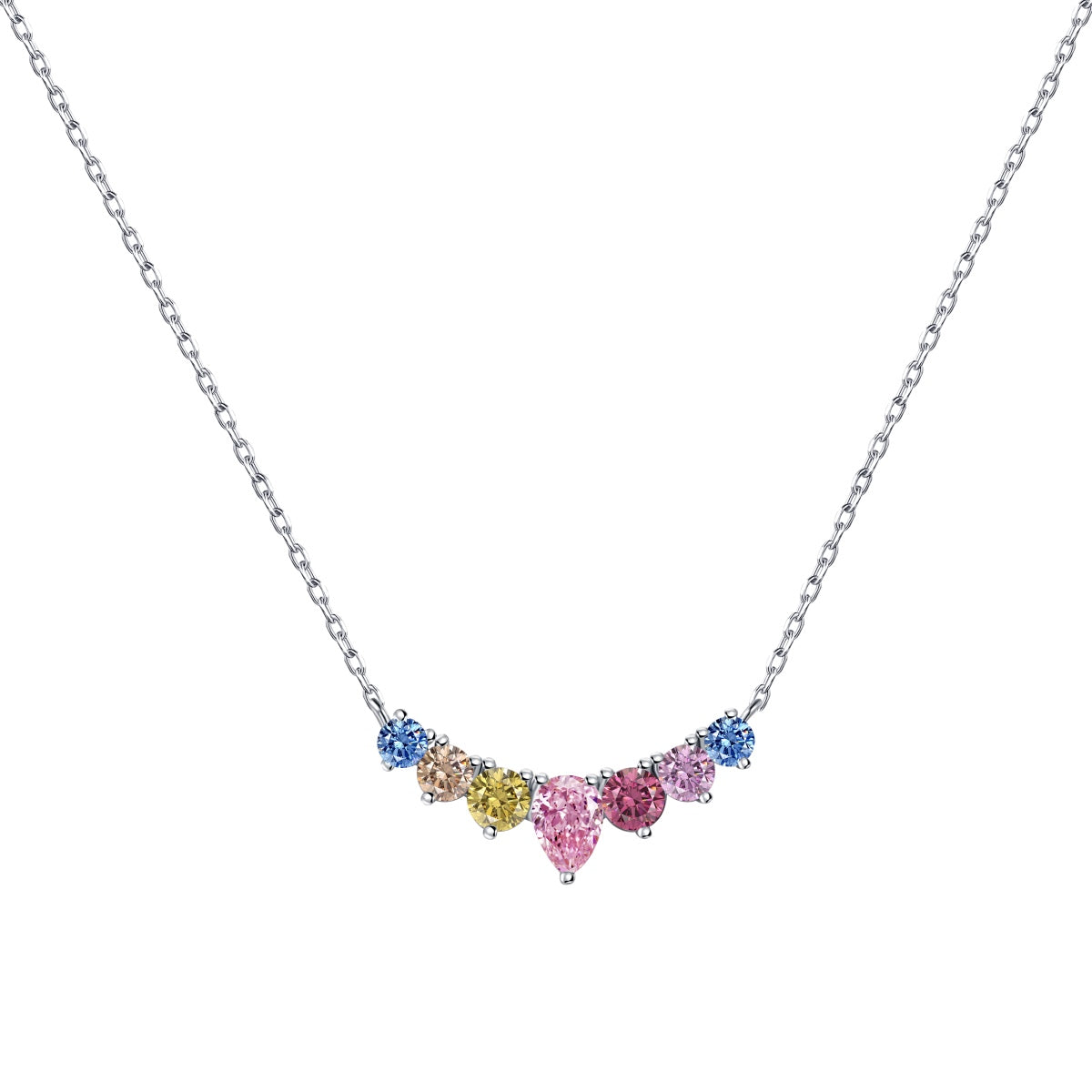 [XXX]Dainty Colorful Heart Necklace