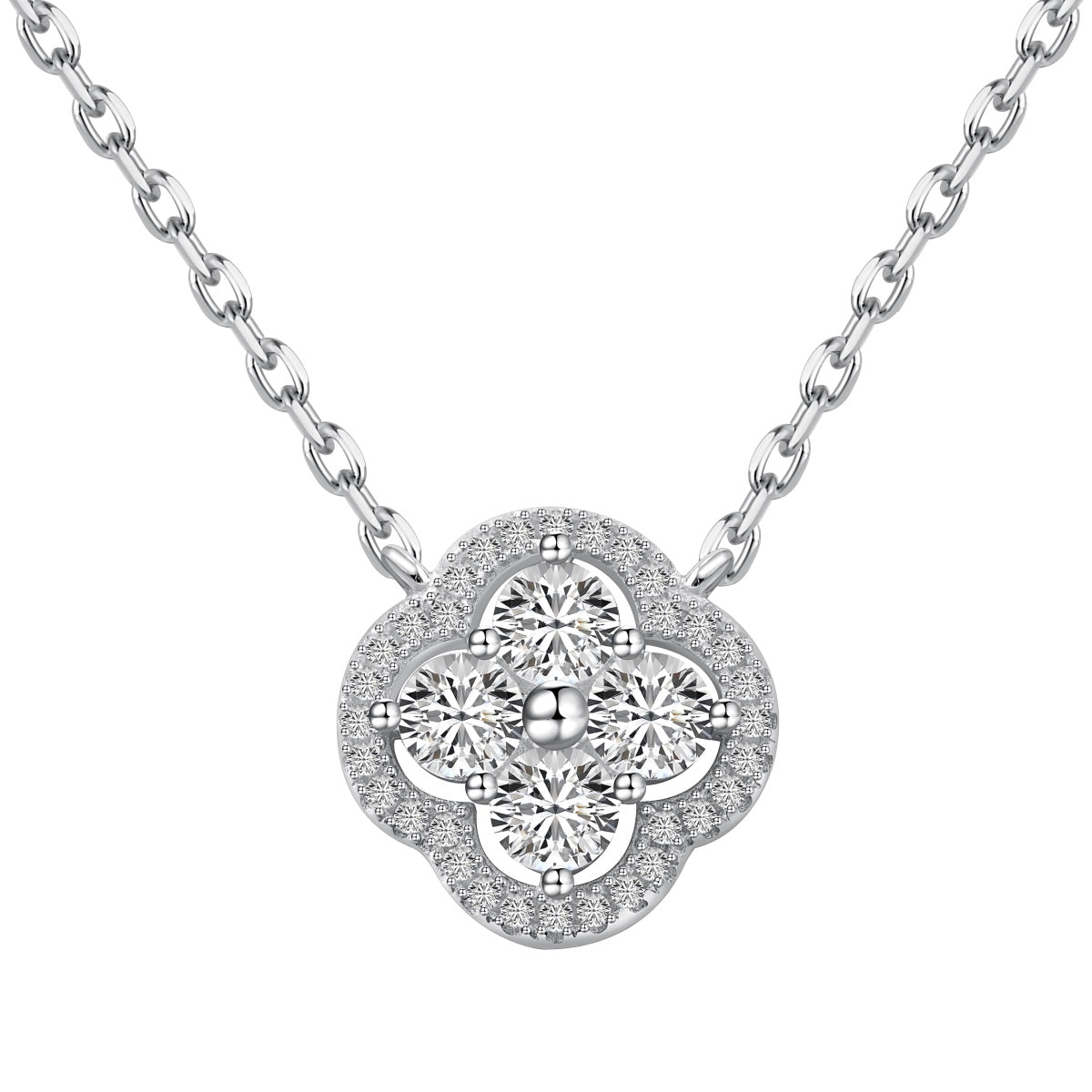 [XXX]Exquisite Necklace With Four-Leaf Clover Flower Design