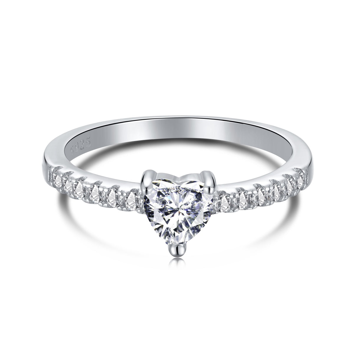 [XXX]0.5 Carat CaratEternity Charming Heart Shape Lover Ring