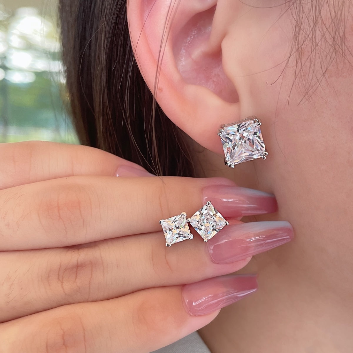 [XXX]Delicate Square Shape Earrings