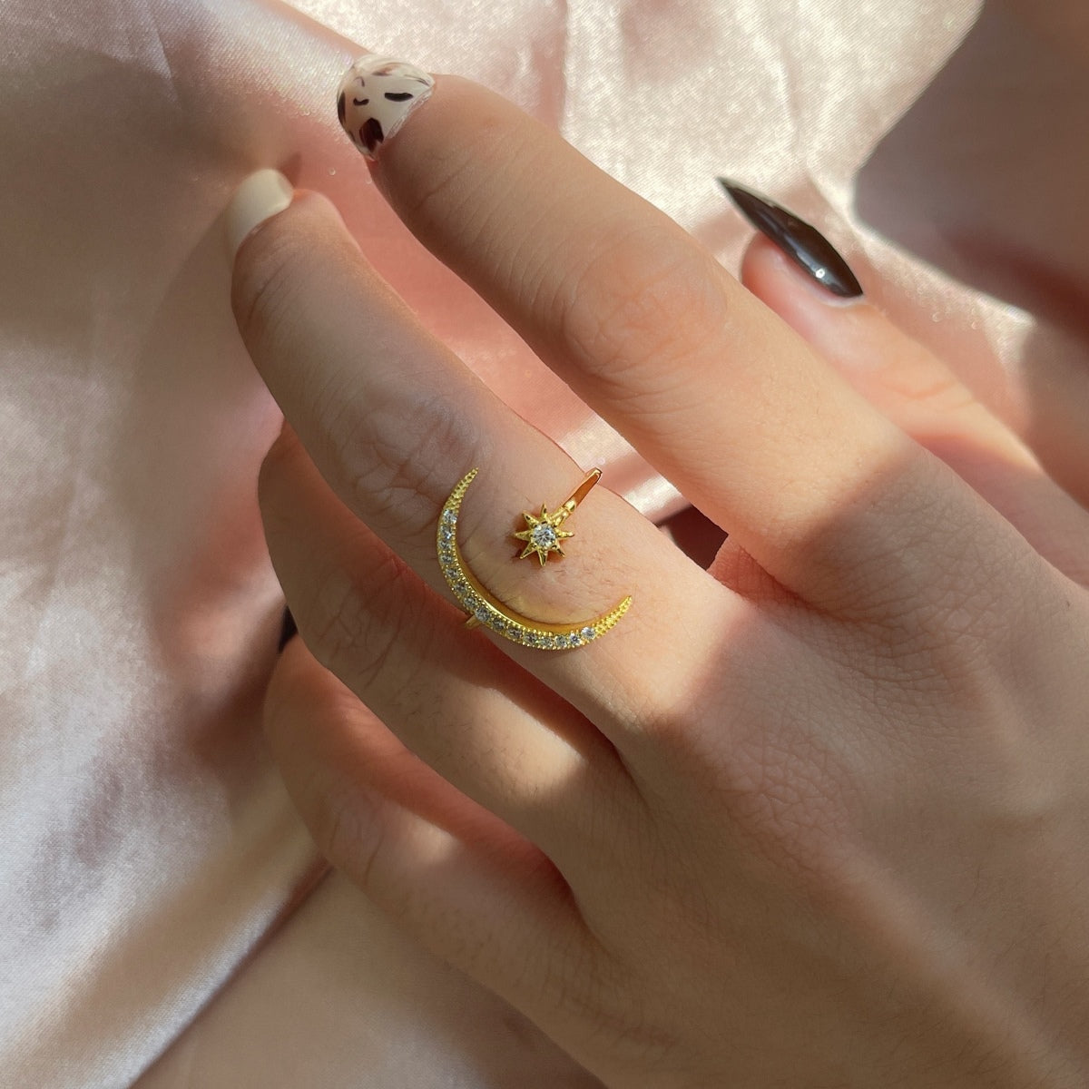 [XXX]Eternity Moon & Star Ring