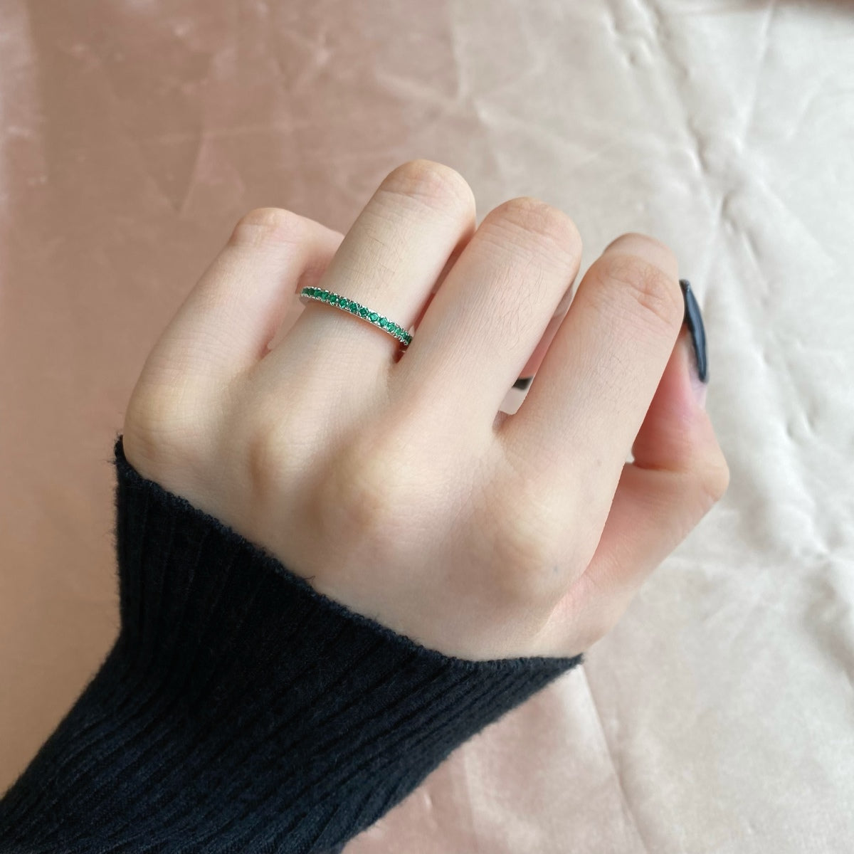 [XXX]Delicate Sparkling Round Cut Daily Ring