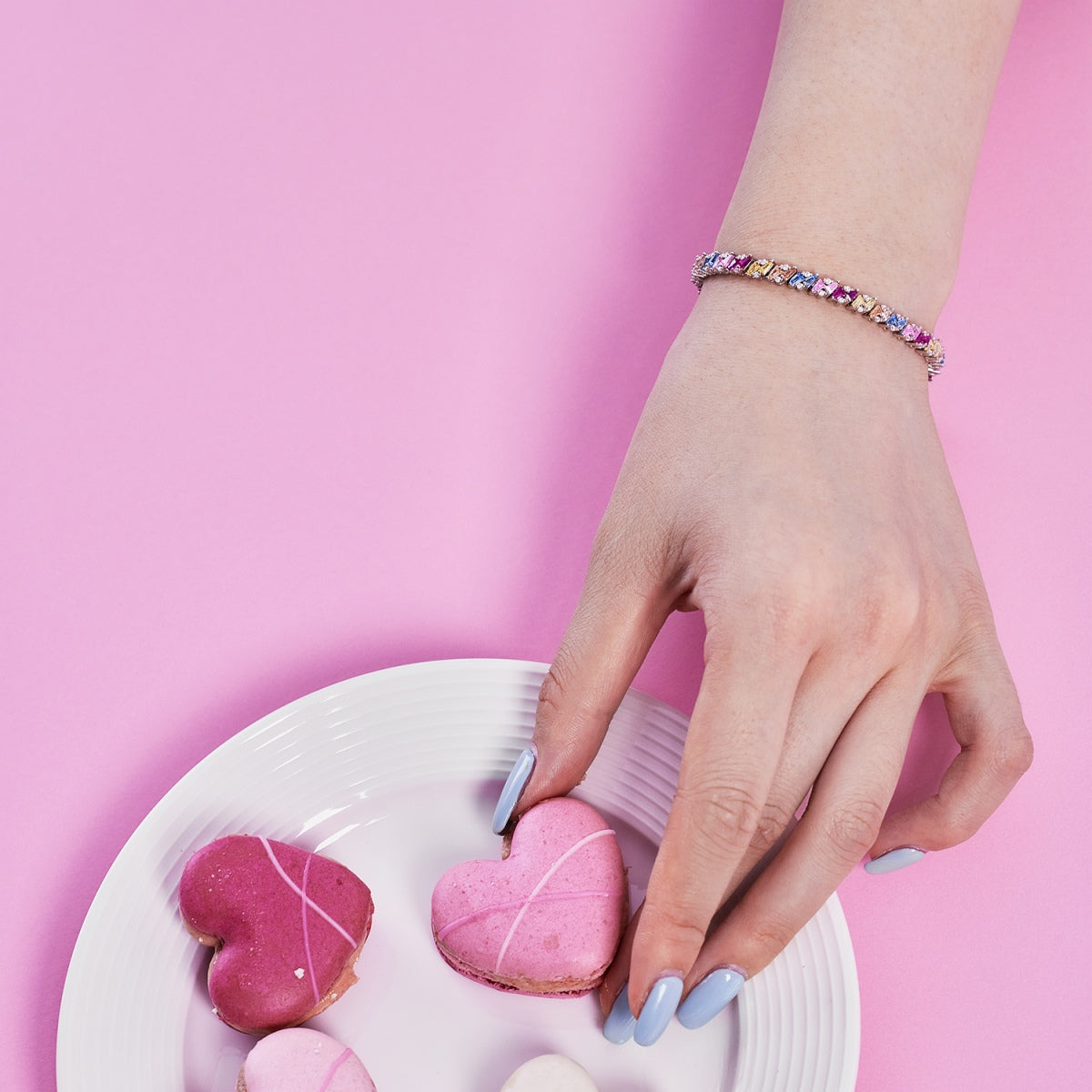 [XXX]Pulsera de fiesta adornada con brillantes y múltiples cortes