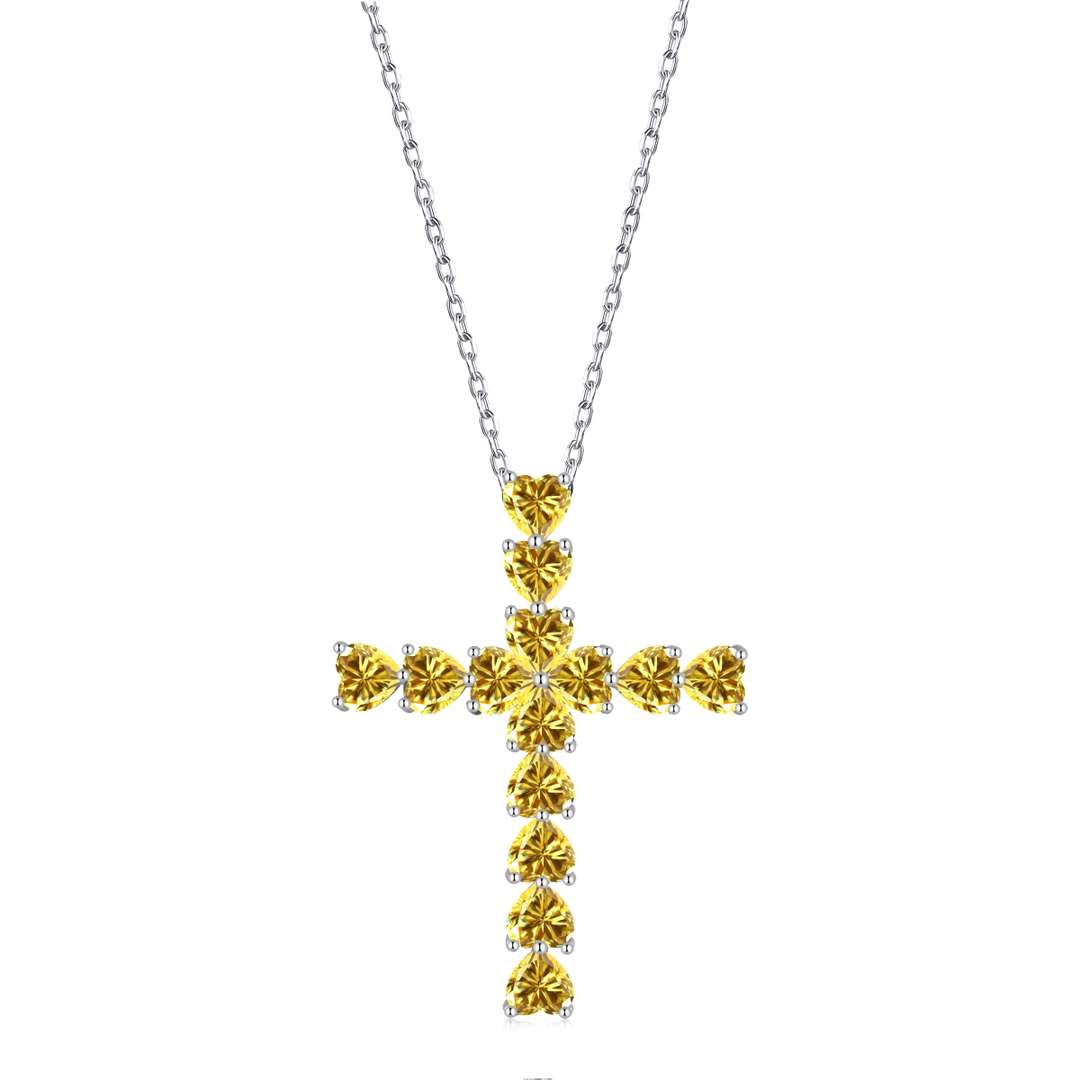 [XXX]Radiant Cross Shape Necklace