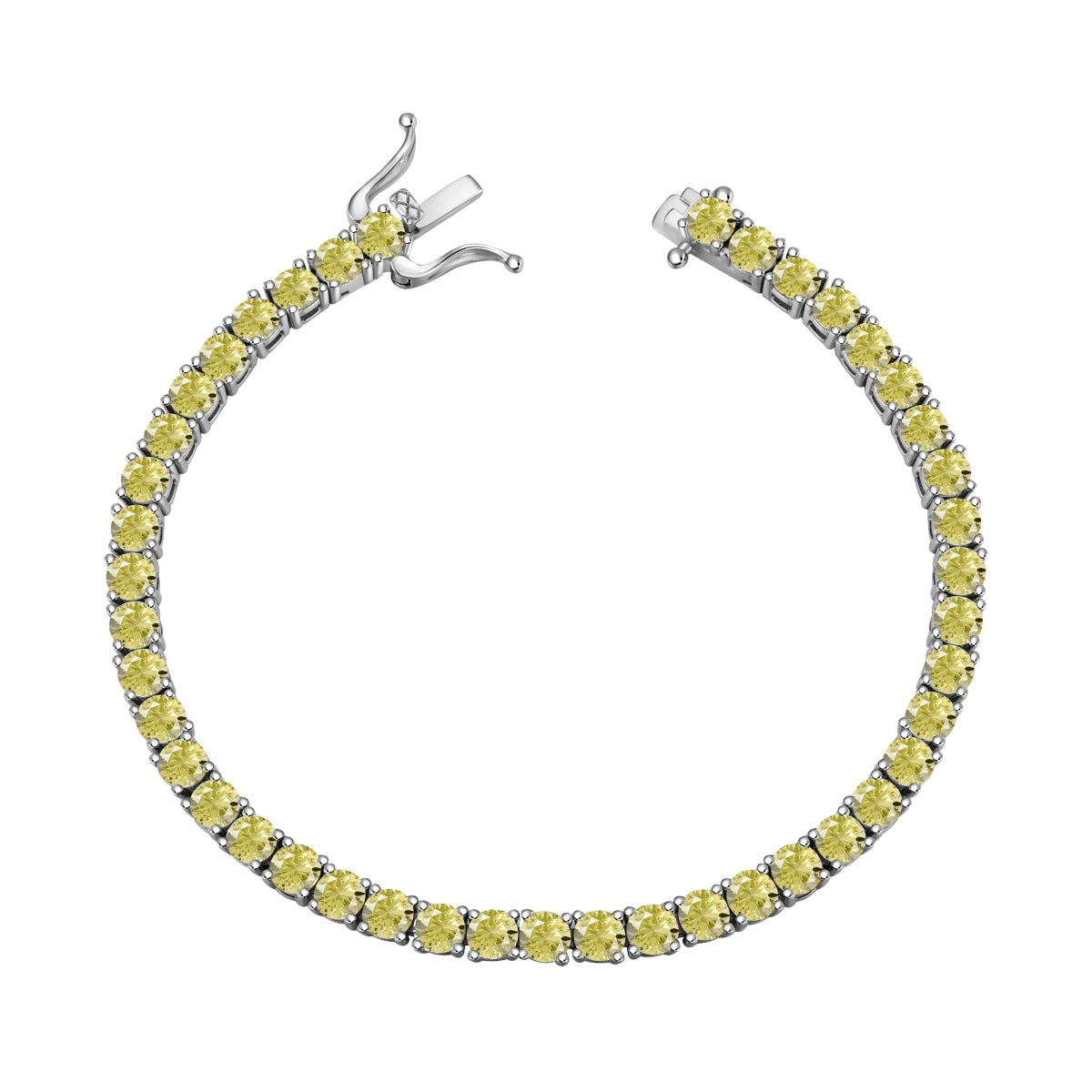 [XXX]Ornate Dazzling Round Cut Tennis Bracelet