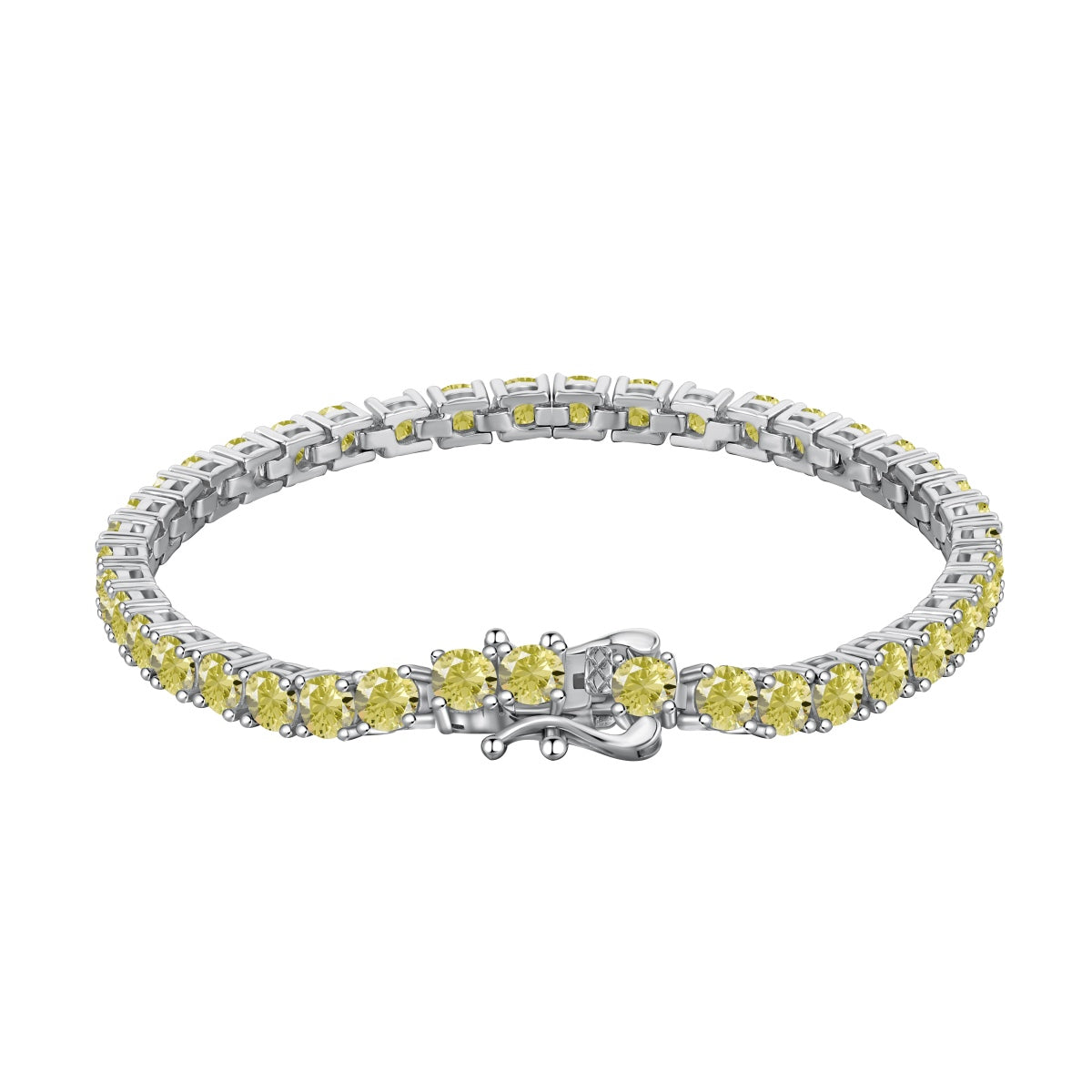 [XXX]Ornate Dazzling Round Cut Tennis Bracelet