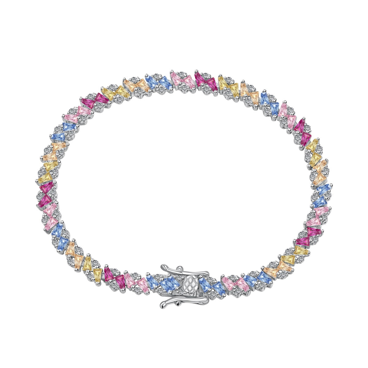 [XXX]Pulsera de fiesta adornada con brillantes y múltiples cortes