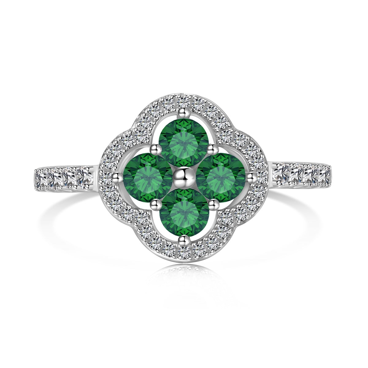 [XXX]Four Leaf Clover Flower Design Ring