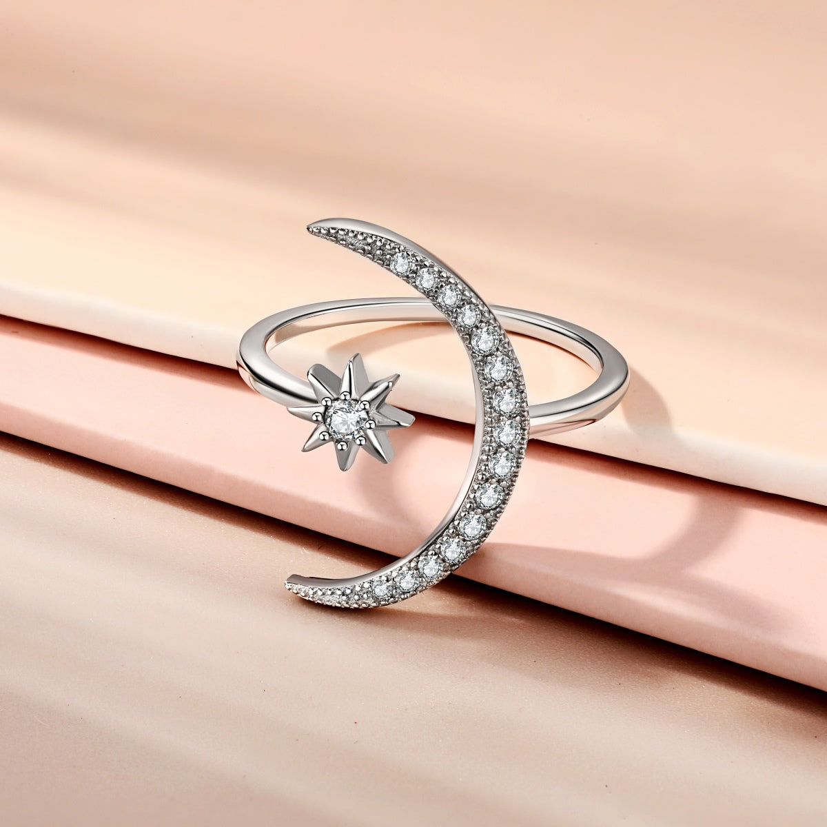 [XXX]Eternity Moon & Star Ring