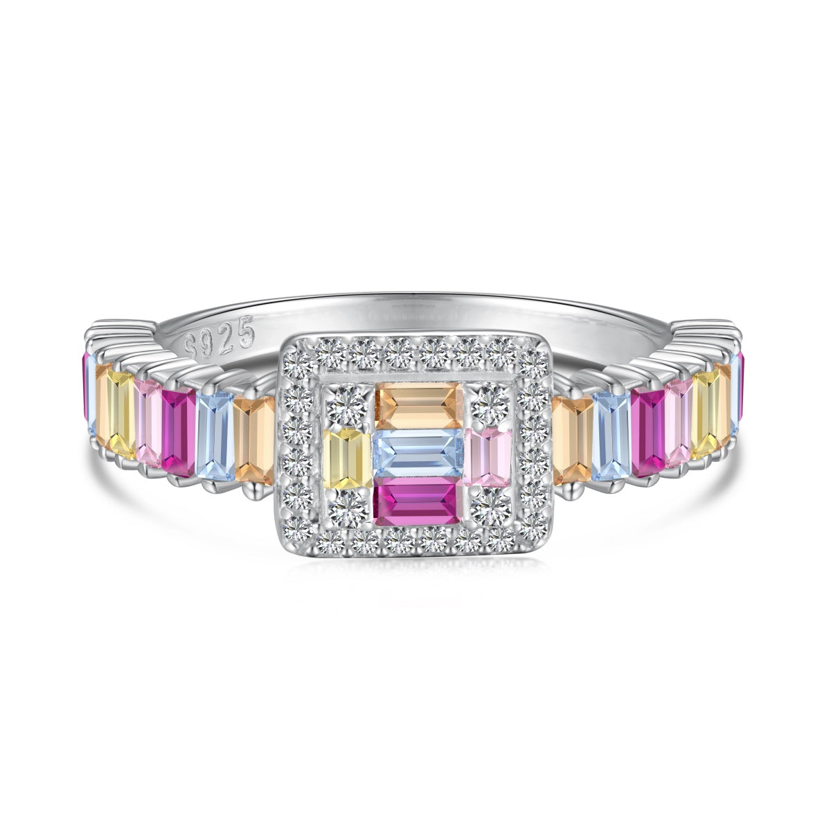 [XXX]Exquisite Colorful Radiant Cut Party Ring