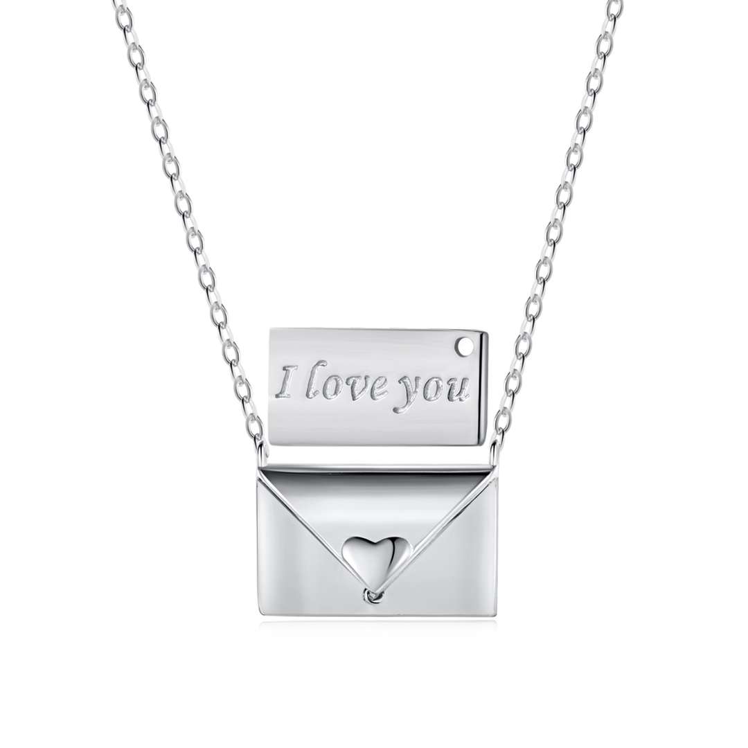 [XXX]Envelope Heart Shape Mother's Day Necklace