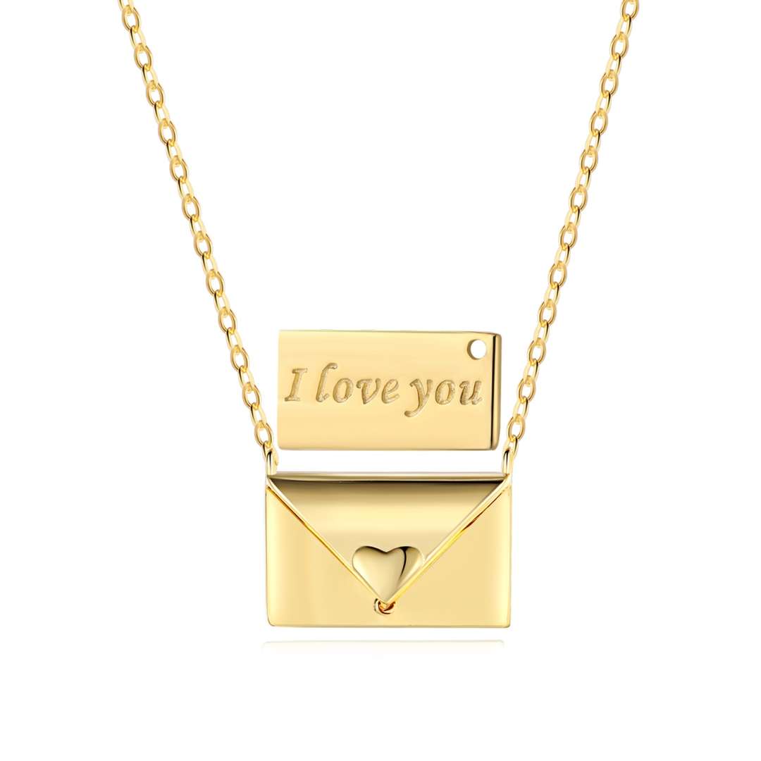 [XXX]Envelope Heart Shape Mother's Day Necklace