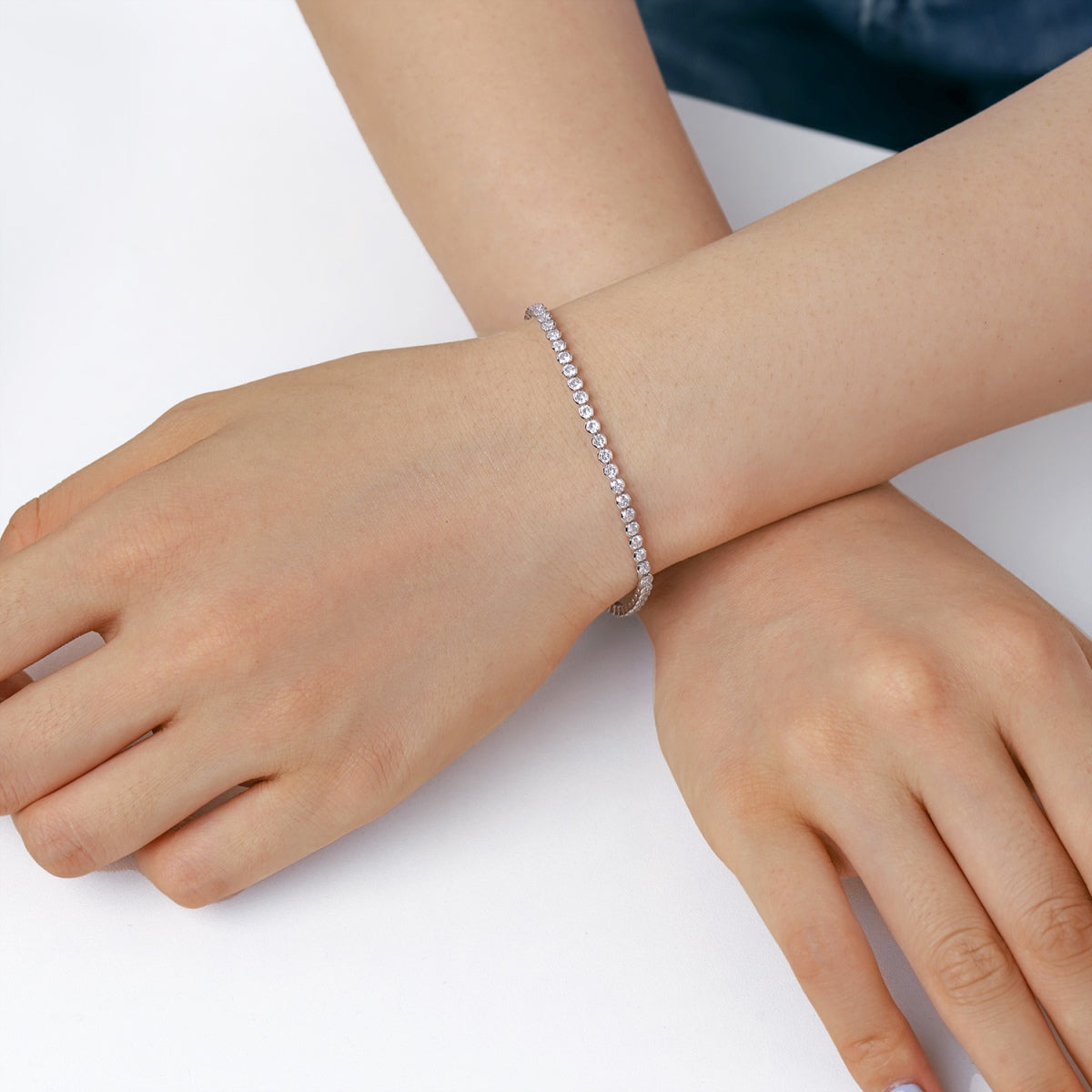 [XXX]Dazzling Sparkling Round Cut Daily Bracelet