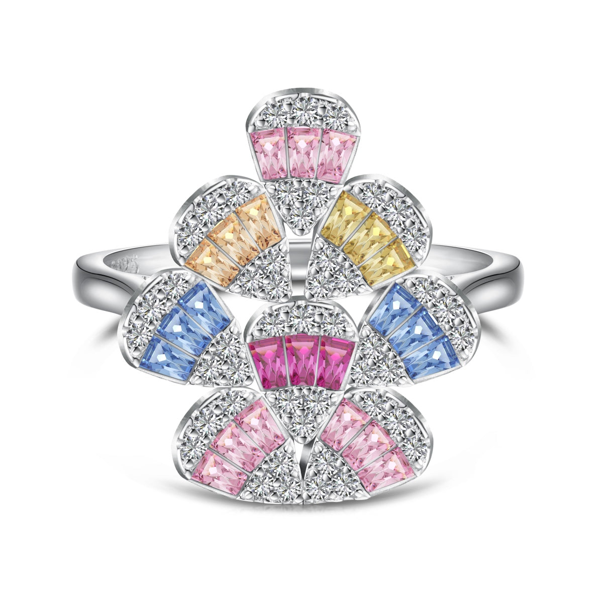 [XXX]Sparkling Colorful Water Drop Shape Daily Ring