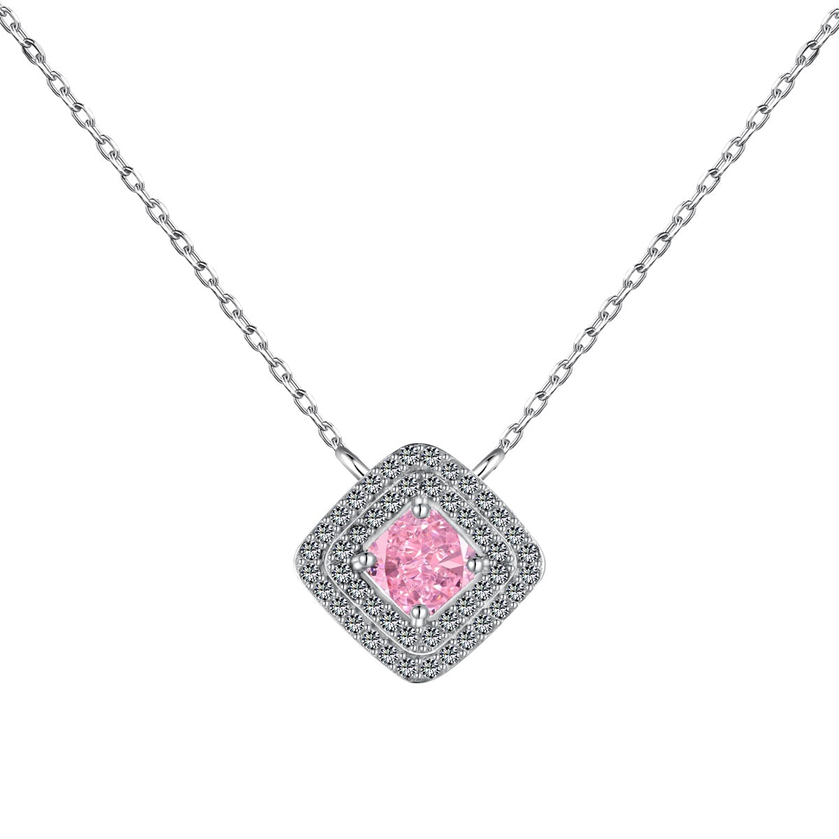 [XXX]Sparkling Asscher Cut Necklace