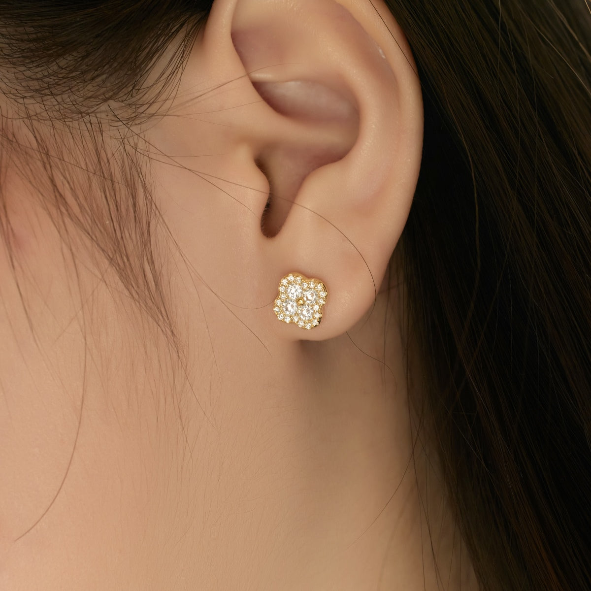 [XXX]Four-Leaf Clover Flower Shaped Earrings