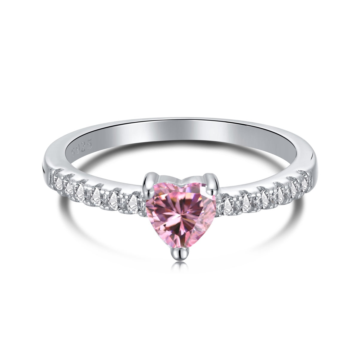 [XXX]0.5 Carat CaratEternity Charming Heart Shape Lover Ring