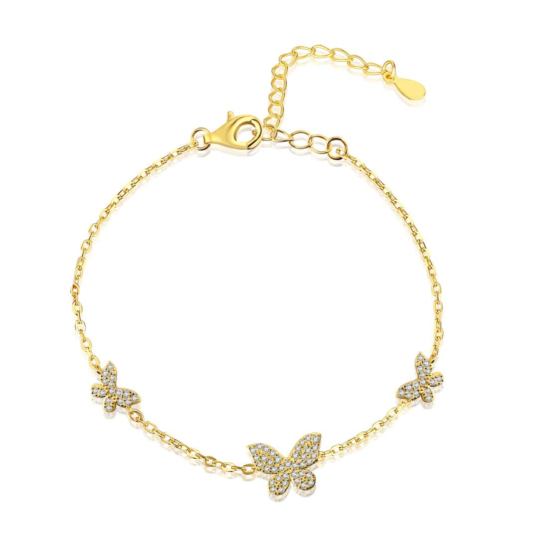 [XXX]Delicate Butterfly Pendant Bracelet