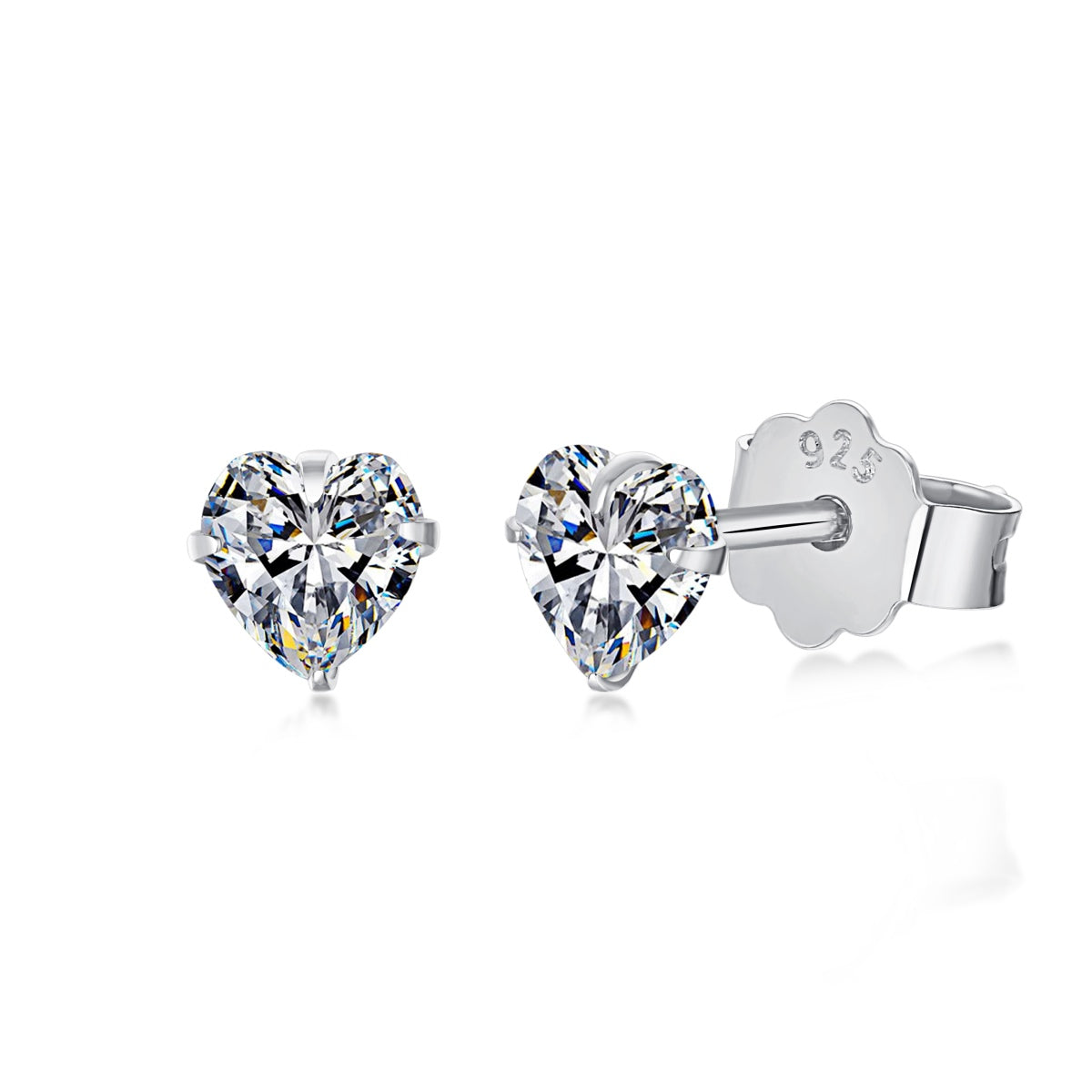 [XXX]Sparkling Heart Shaped Simple Earrings