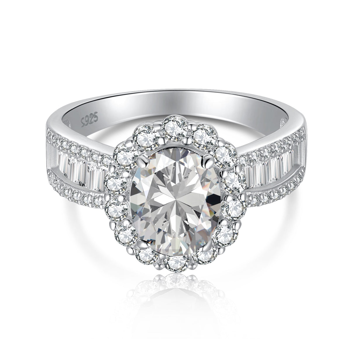 [XXX]1.5 Carat Dazzling Charming Oval Cut Banquet Ring