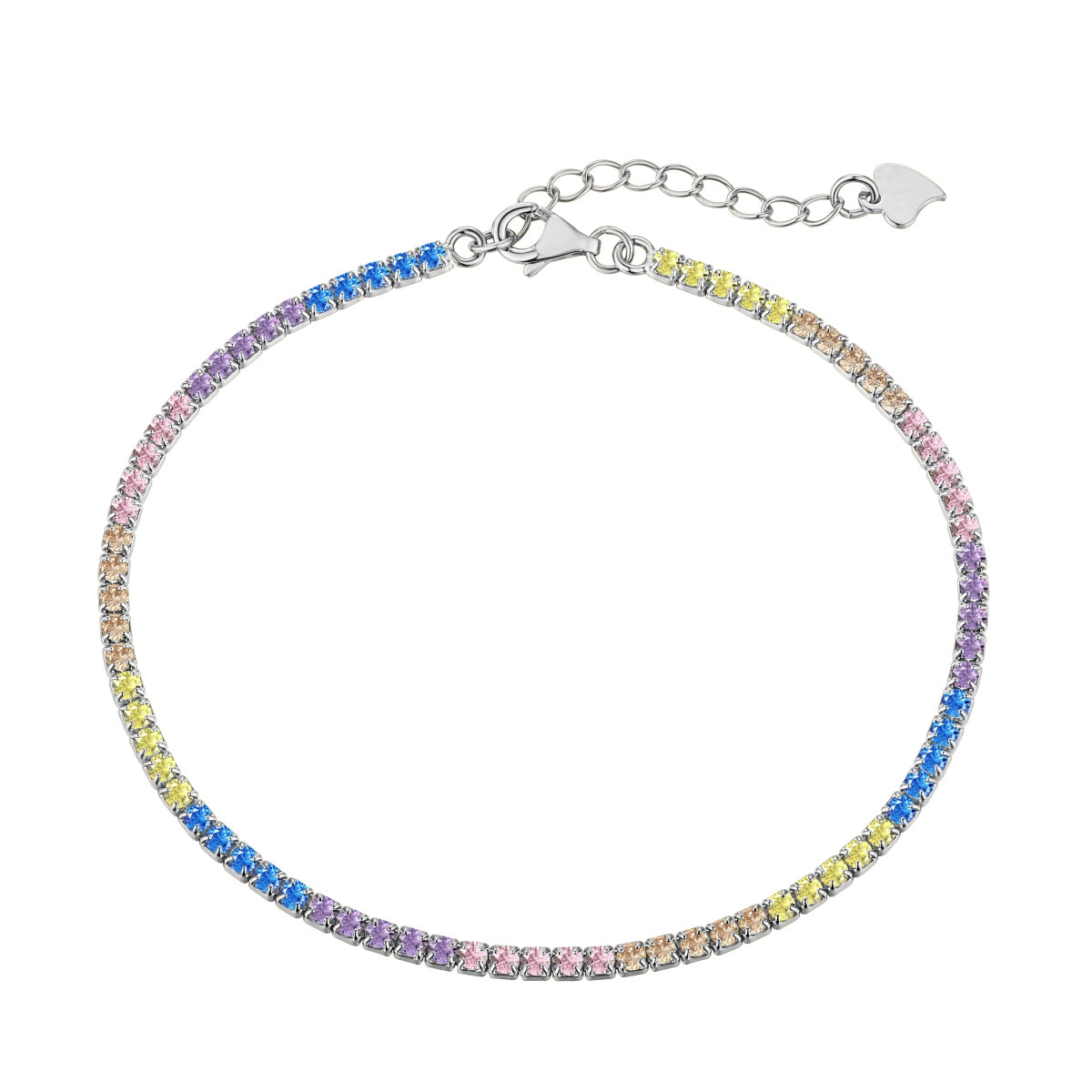 [XXX]Dazzling Colorful Round Cut Daily Bracelet