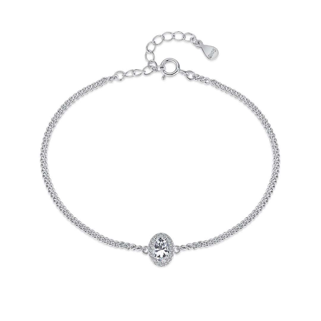 [XXX]Pulsera exquisita con forma ovalada