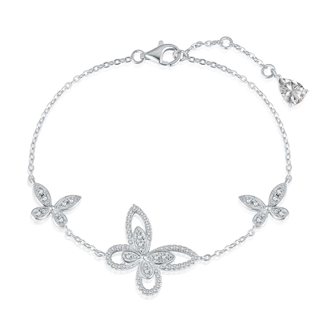 [XXX]Delicate Butterfly Pendant Bracelet