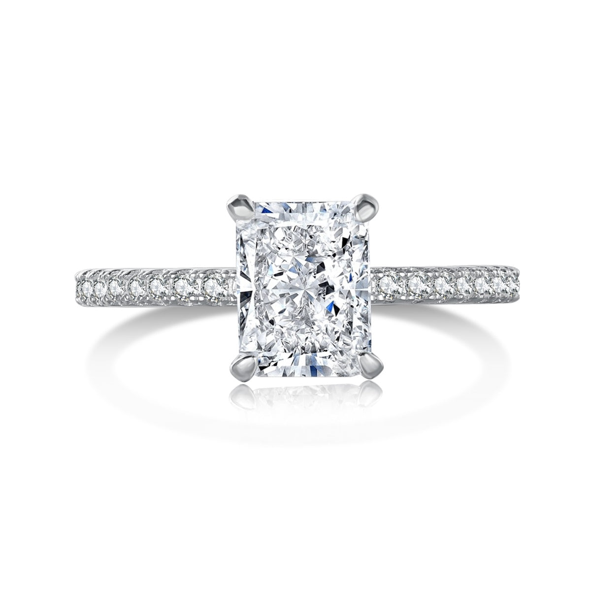 [XXX]2.0 Carat Dazzling Sparkling Radiant Cut Party Ring