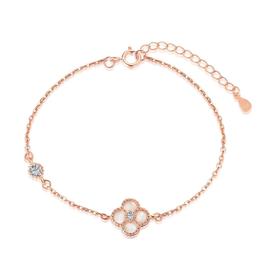 [XXX]Delicate Four Leaf Clover Bracelet