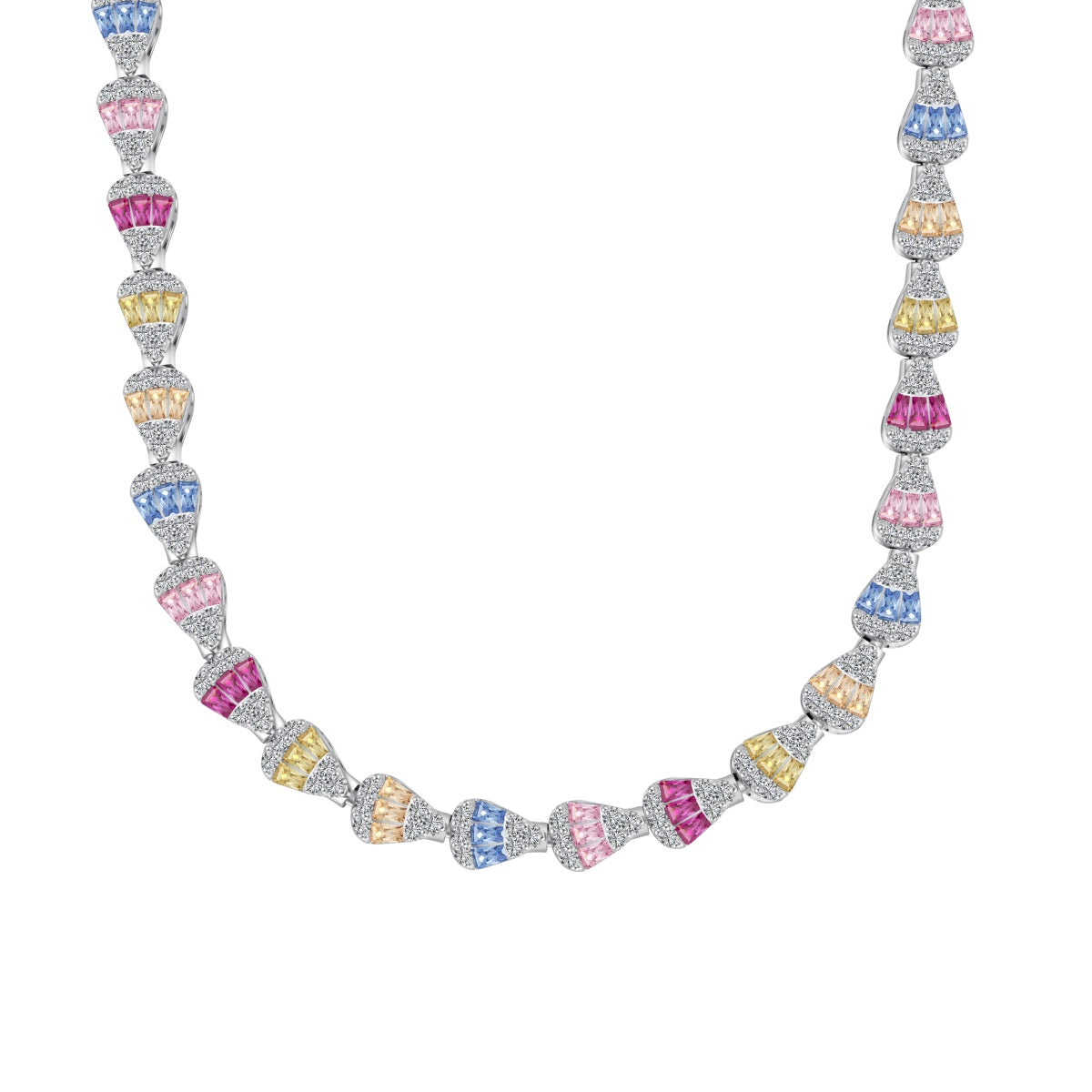 [XXX]Radiant Colorful Rainbow Necklace