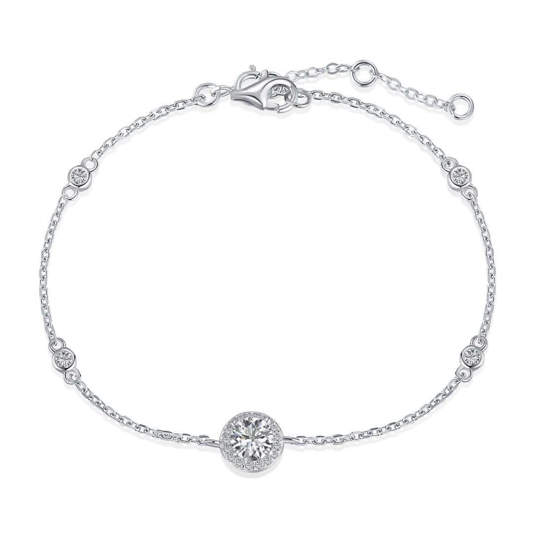 [XXX]Dazzling Round Cut Shape Bracelet