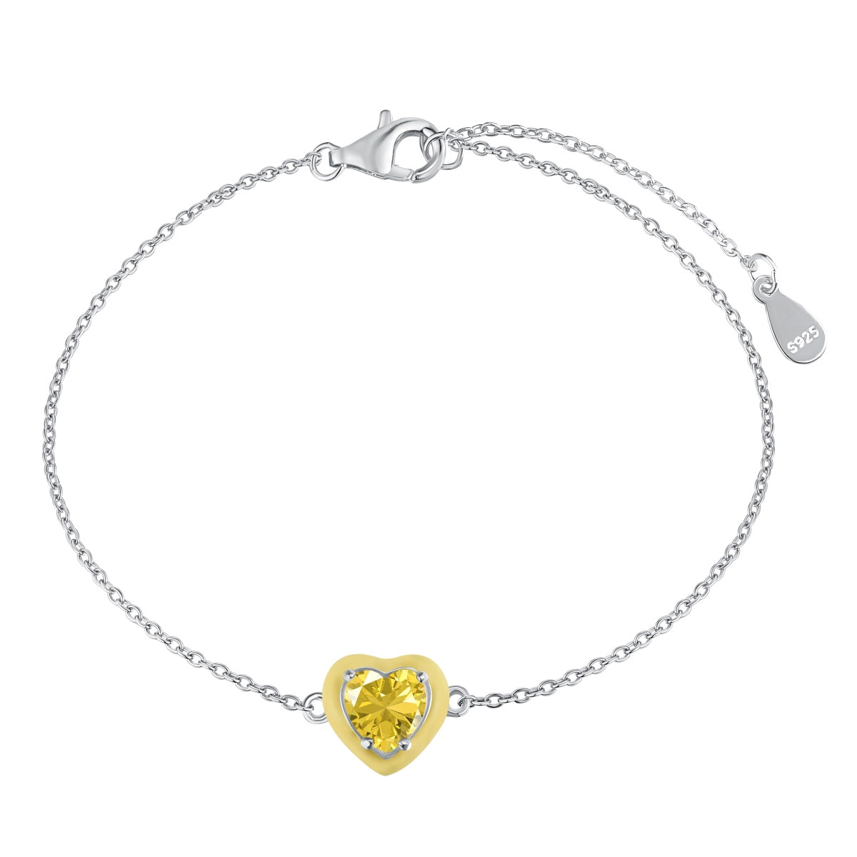 [XXX]Pulsera romántica con forma de corazón brillante para amantes