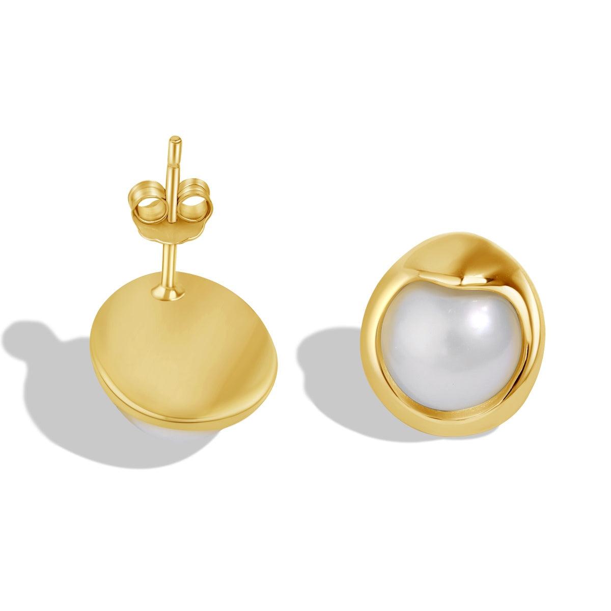 [XXX]Dainty Bread Pearl Earrings