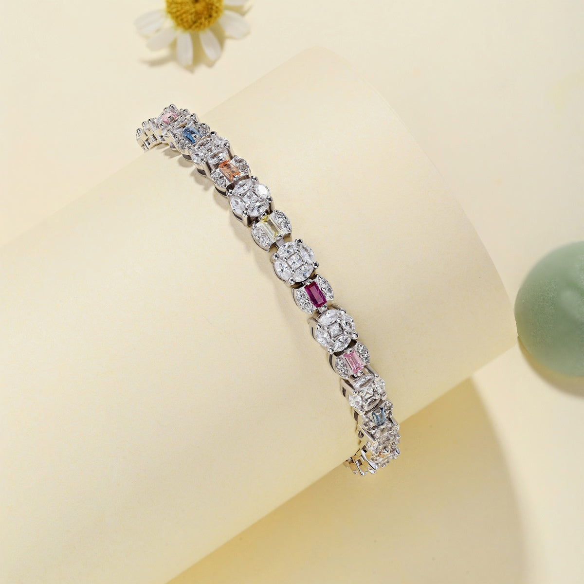 [XXX]Dazzling Radiant Multi Cut Daily Bracelet