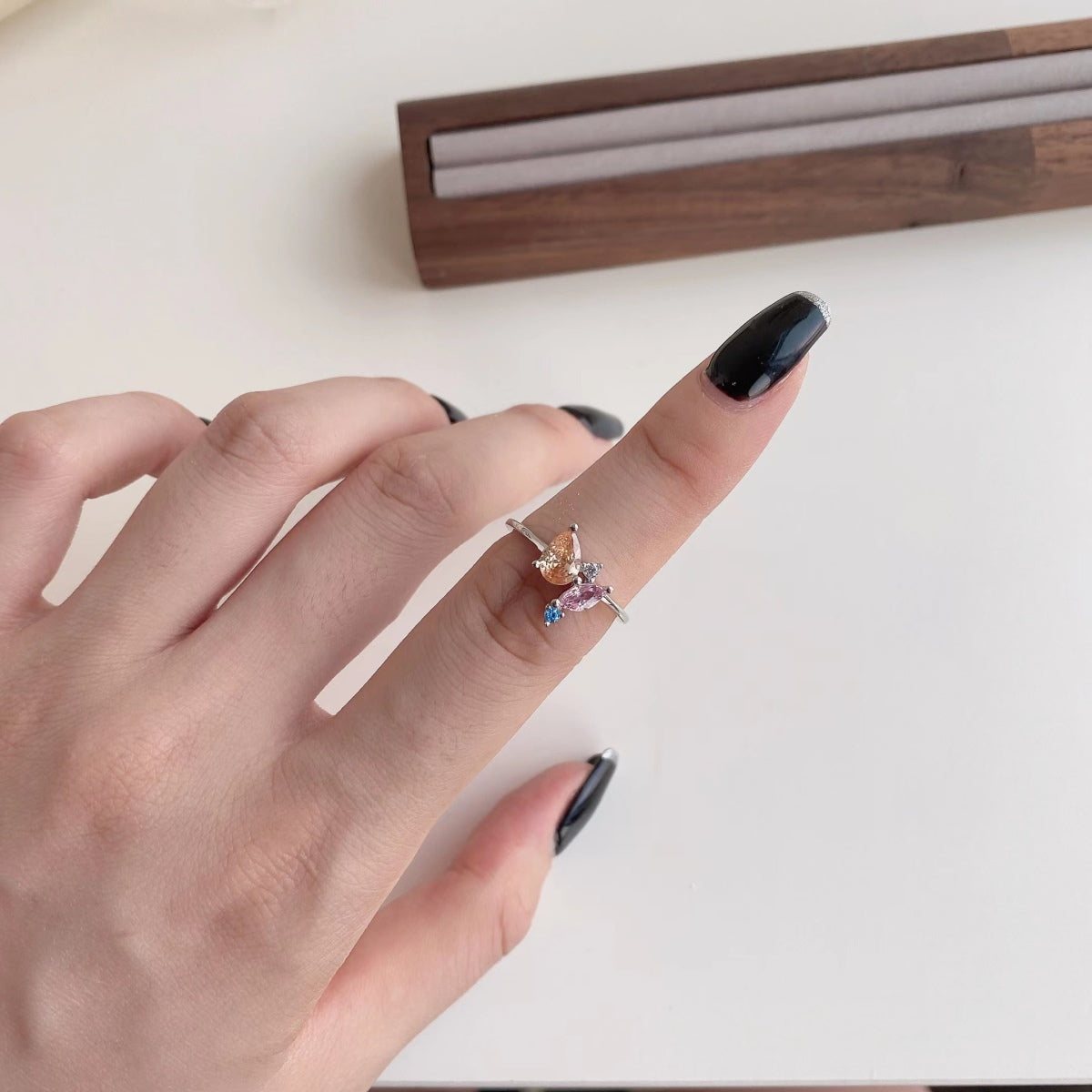 [XXX]Radiant Colorful Multi Cut Daily Ring