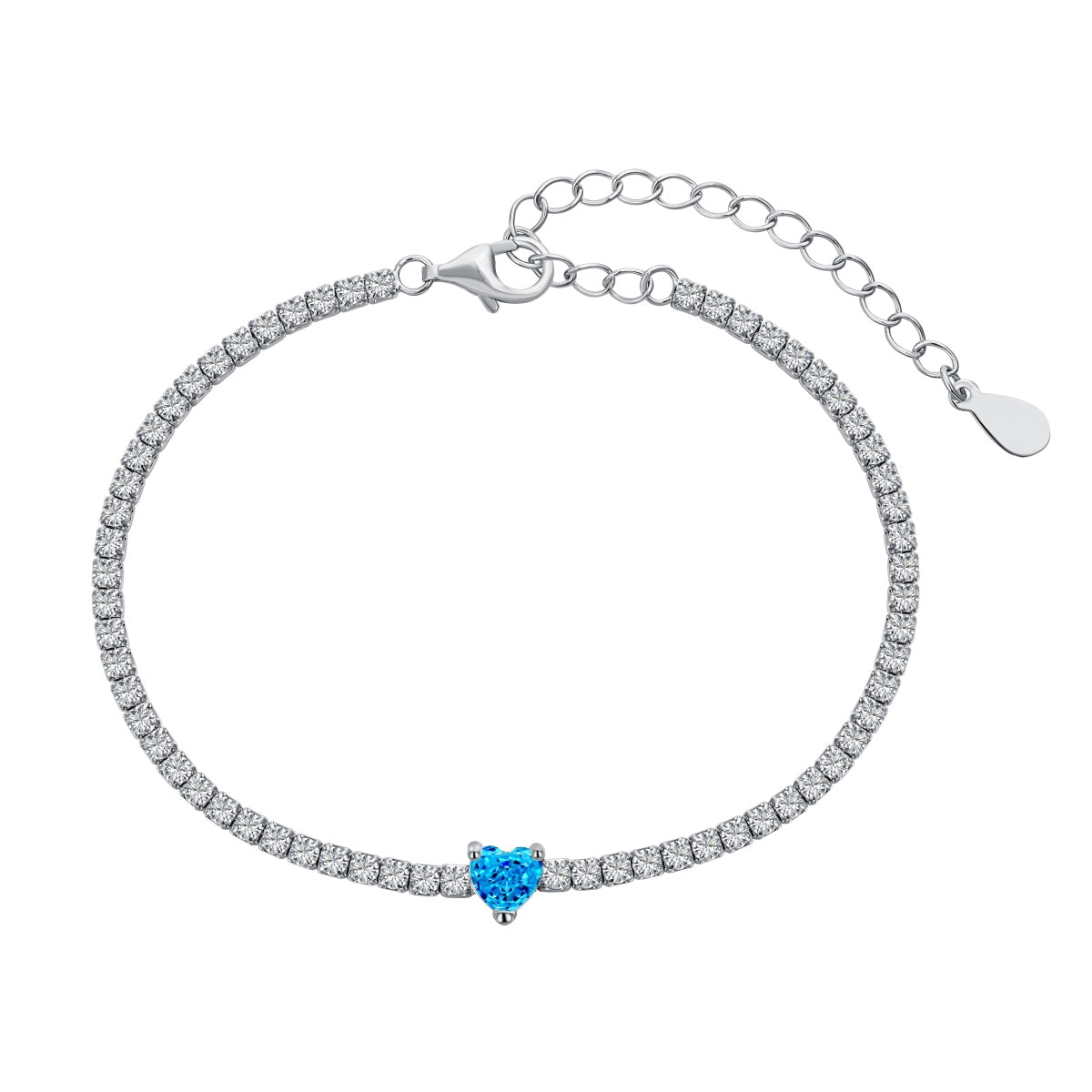 [XXX]Pulsera elegante con forma de corazón romántico de 0,5 quilates