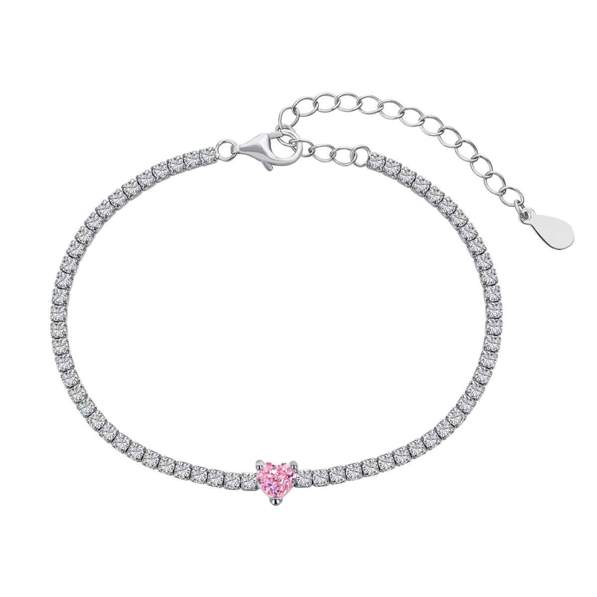 [XXX]Pulsera elegante con forma de corazón romántico de 0,5 quilates