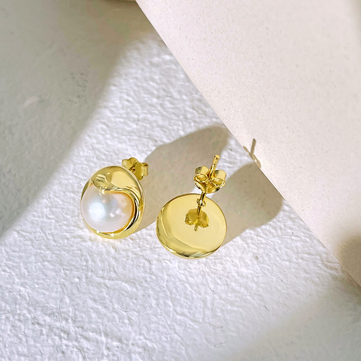 [XXX]Dainty Bread Pearl Earrings