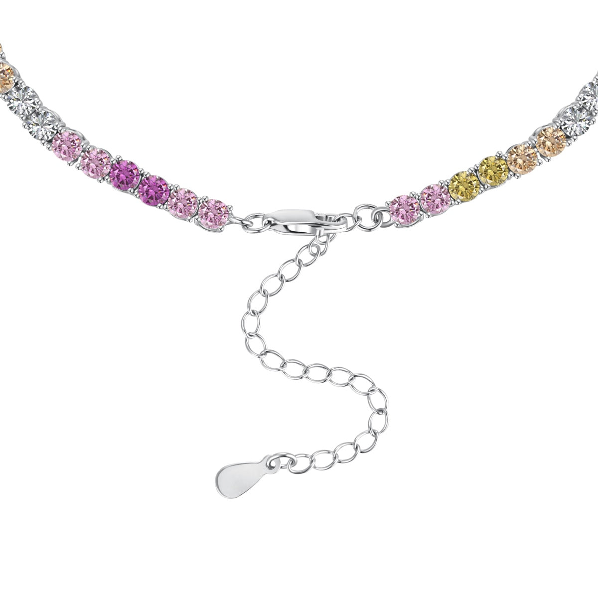 [XXX]Delicate Colorful Tennis Necklace