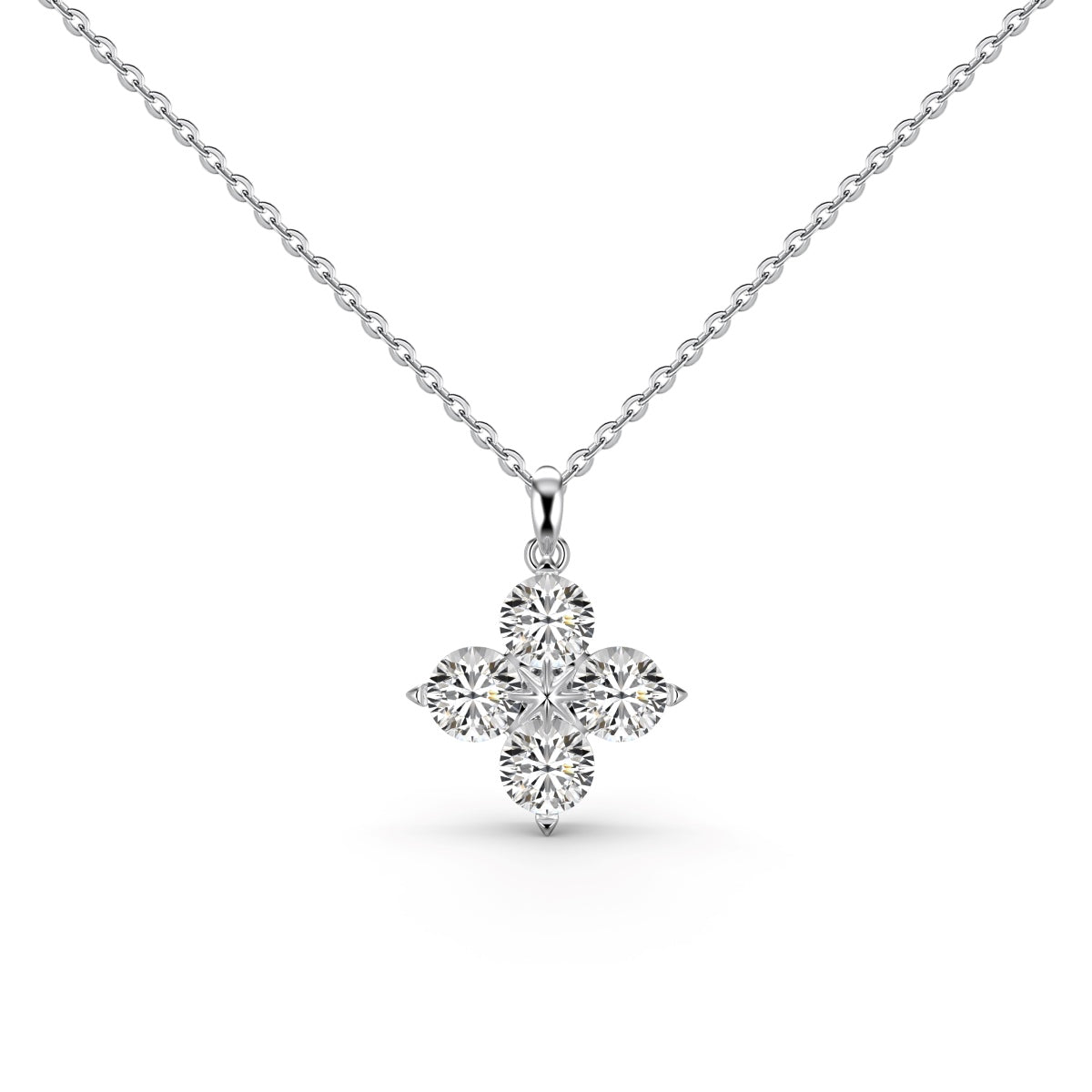 [XXX]Four-Leaf Clover And Eight-Pointed Star Necklace