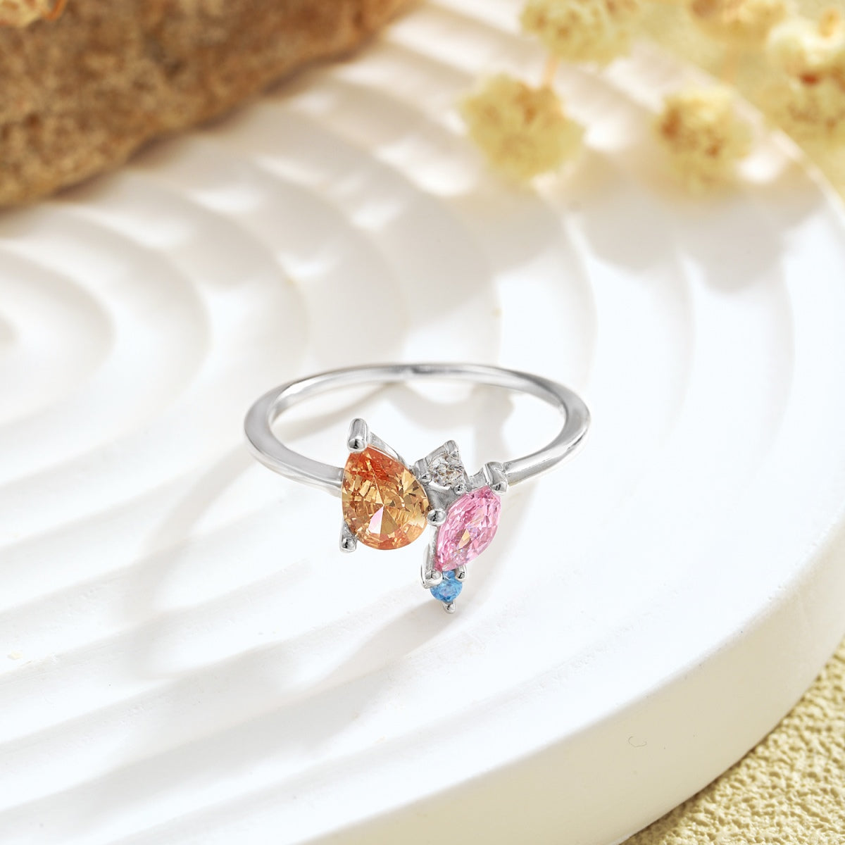 [XXX]Radiant Colorful Multi Cut Daily Ring