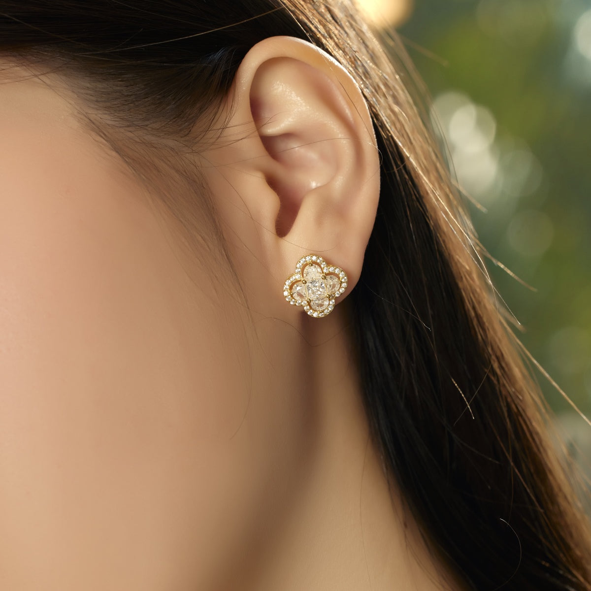 [XXX]Lucky Four-Leaf Clover Exquisite Earrings