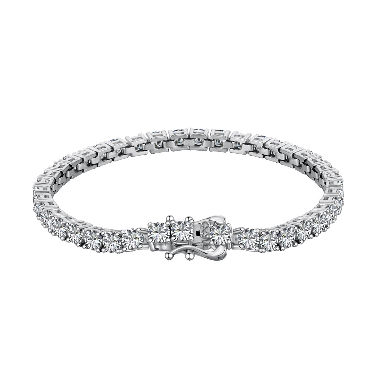 [XXX]Luxurious Ornate Round Cut Tennis Bracelet