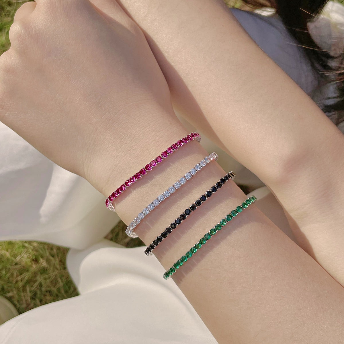 [XXX]Radiant Colorful Round Cut Party Bracelet