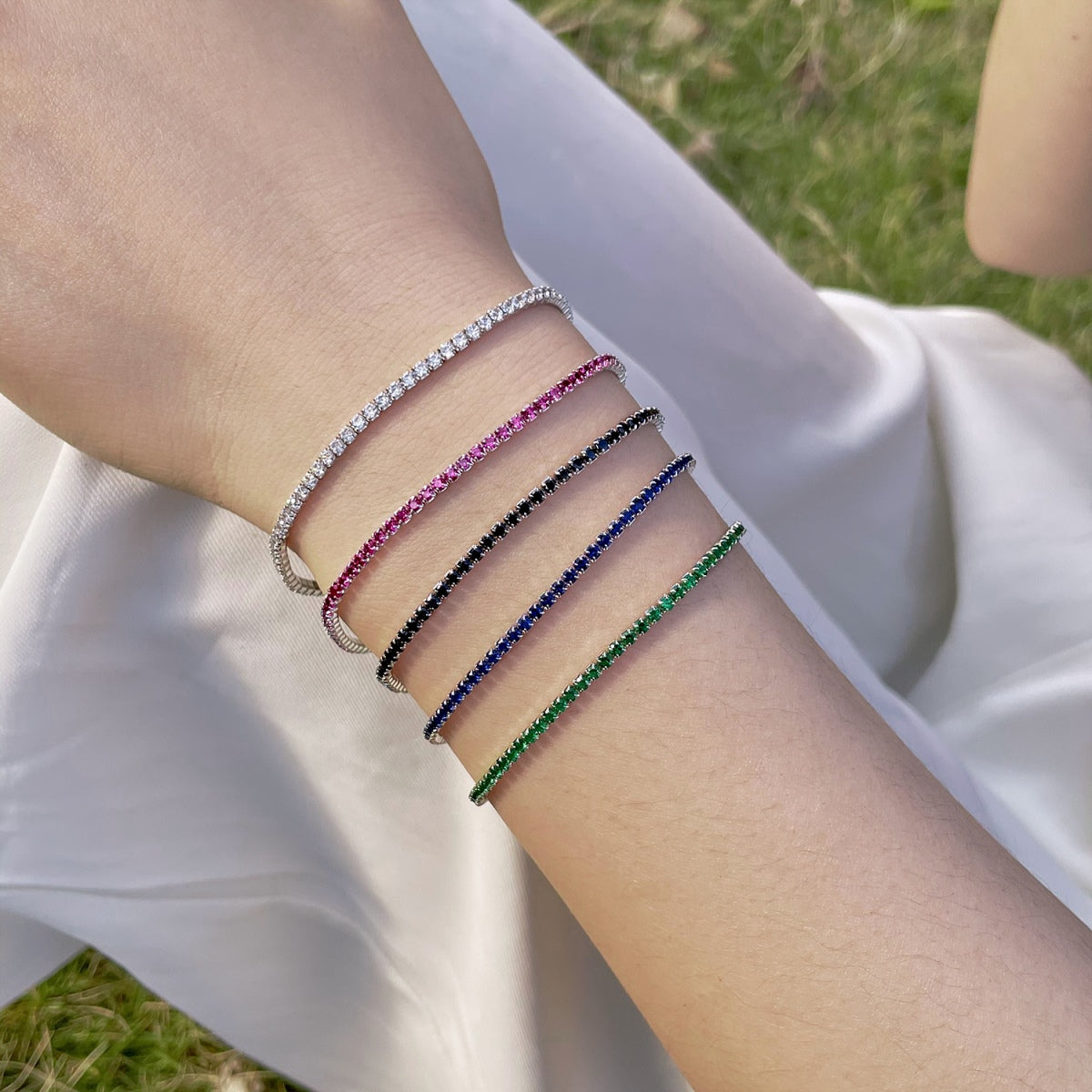 [XXX]Radiant Colorful Round Cut Party Bracelet