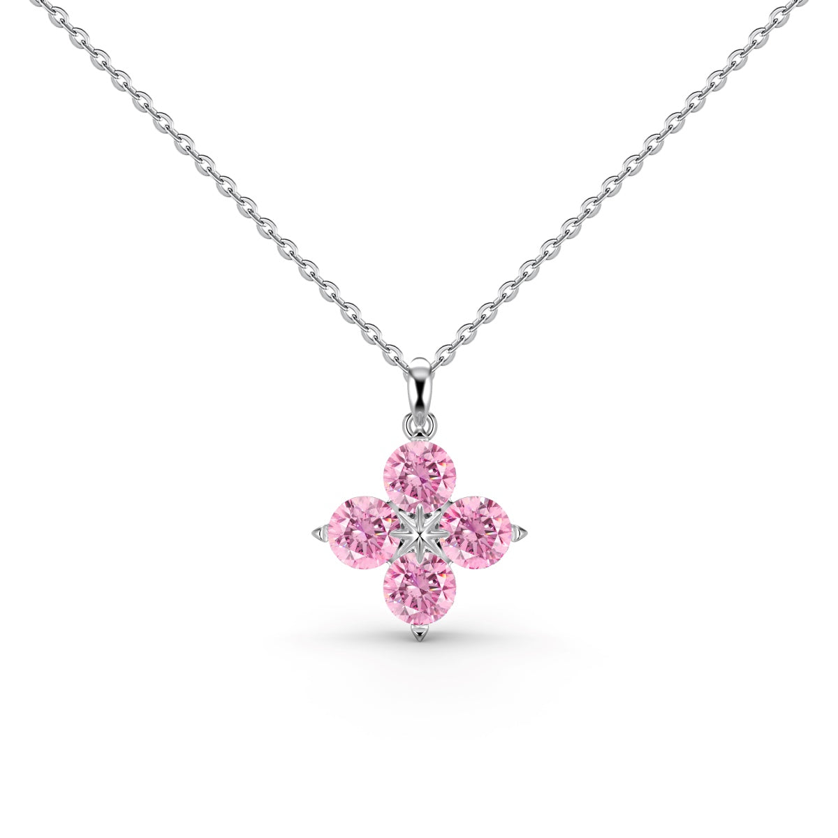 [XXX]Four-Leaf Clover And Eight-Pointed Star Necklace