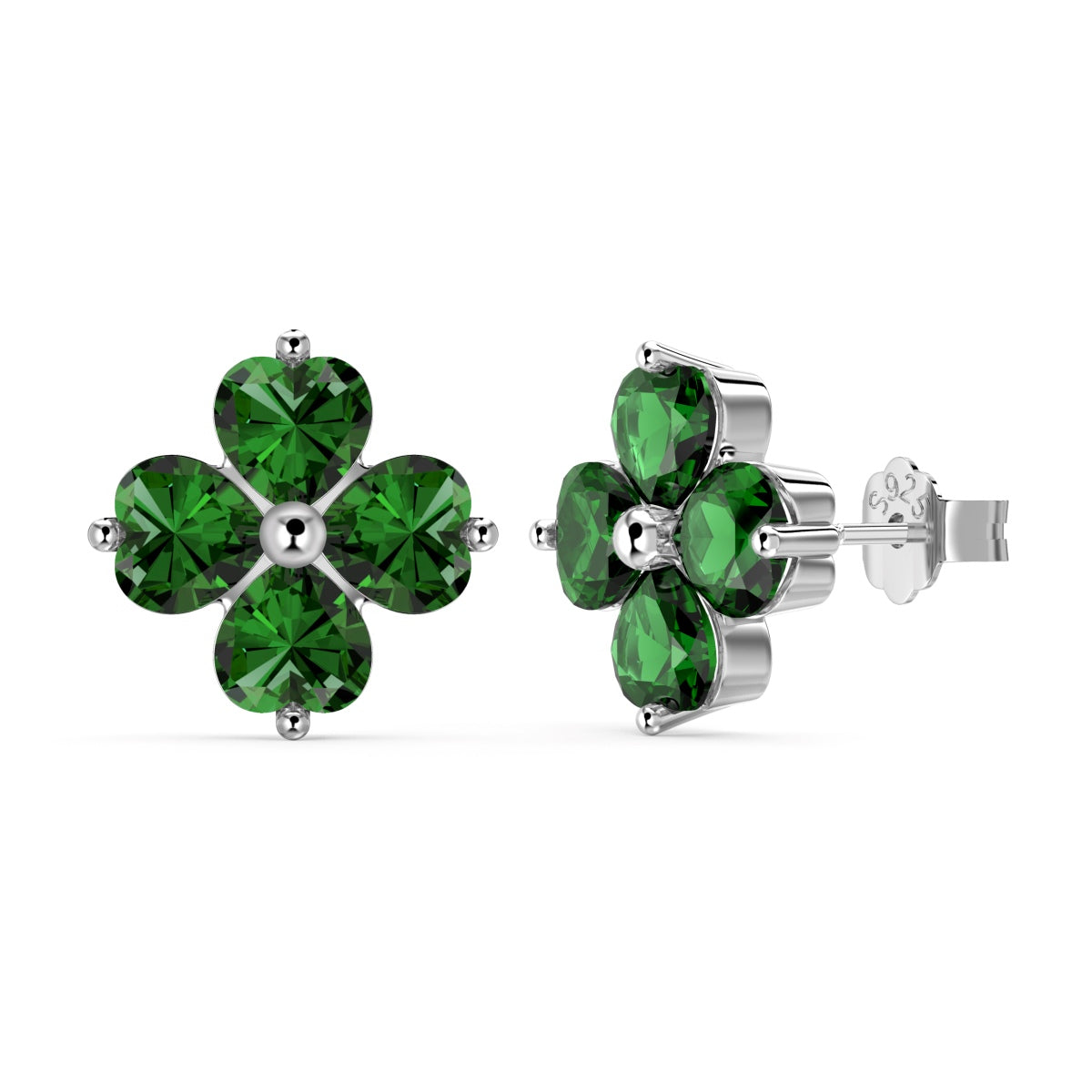 [XXX]Four-Leaf Clover Ball Earrings